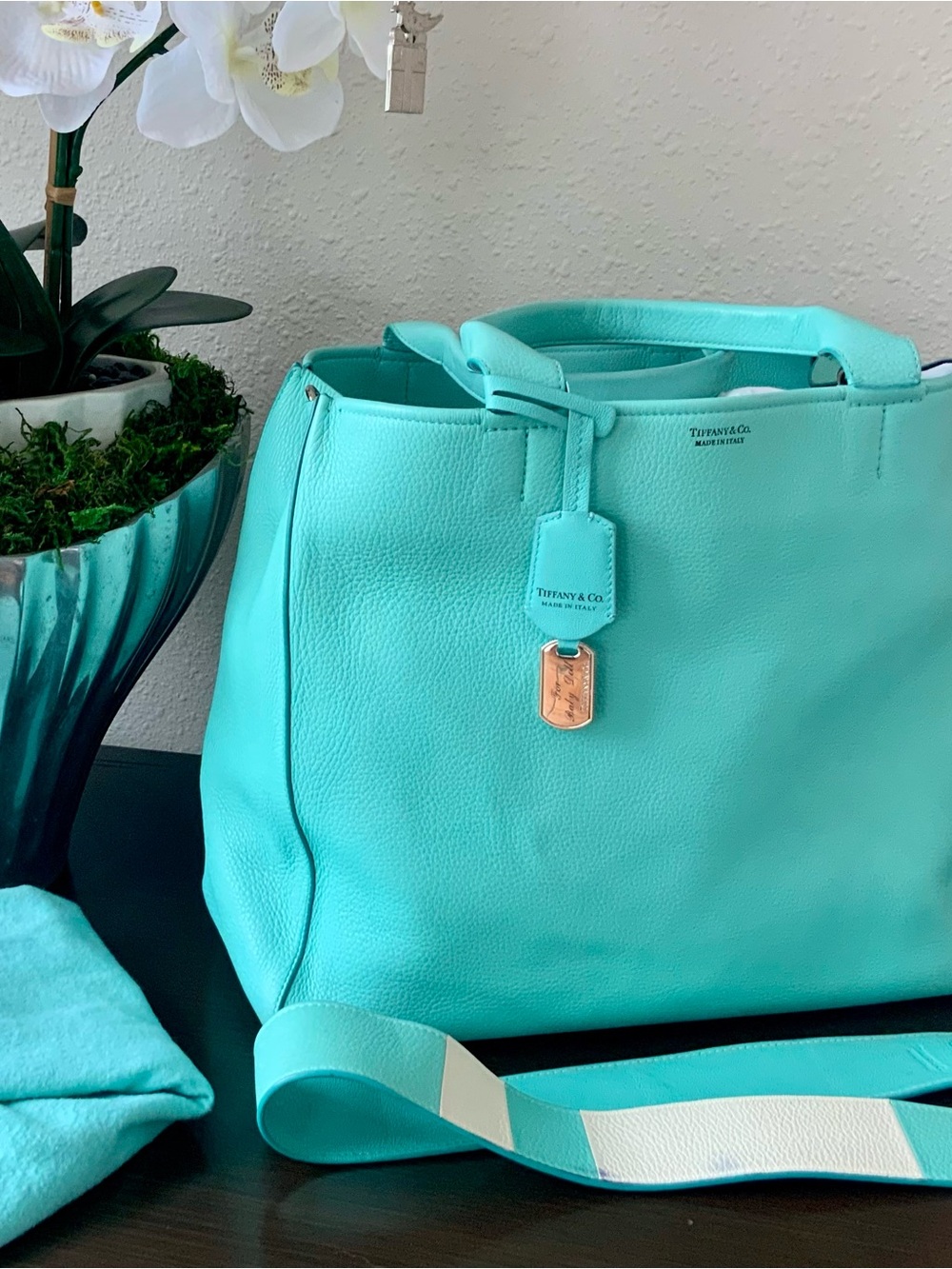 Tiffany & Co. Leather Tote with $$$ Stripe Leather Strap (Retired) - Picture 16 of 16